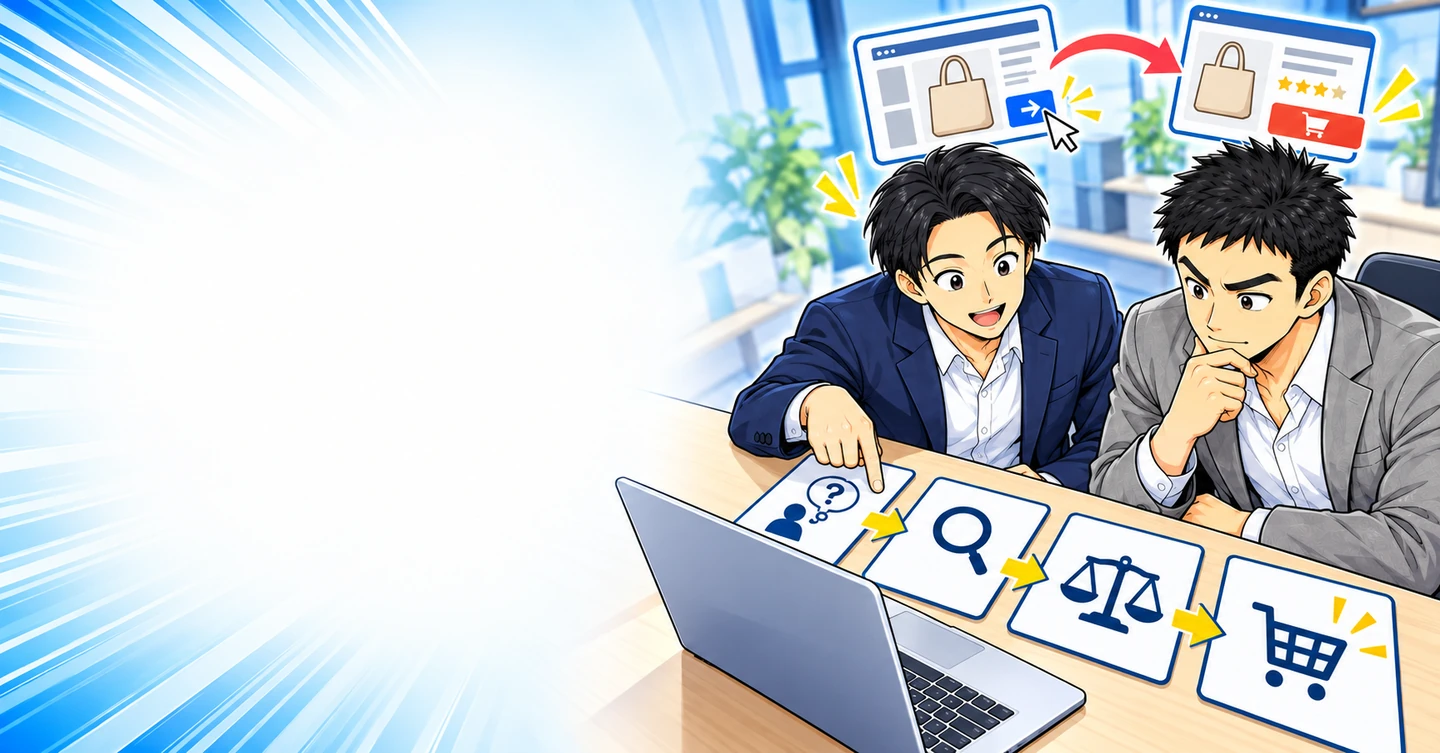 広告を貼っただけで、商品が売れると思っていませんか?の解説イラスト