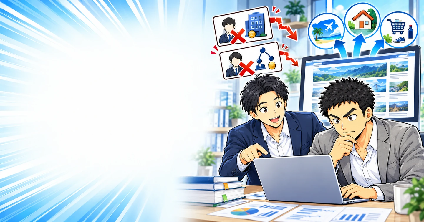 本当に稼いでいるアフィリエイターほど広告主やASPを信用していないの解説イラスト