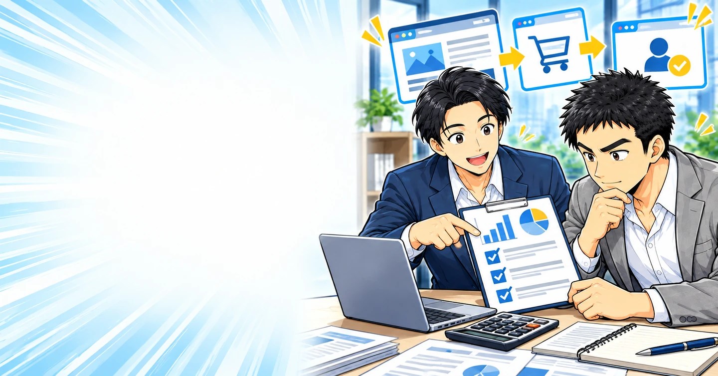 アフィリエイトで月1万円を目指すには何件の成果が必要?計算から考えるの解説イラスト