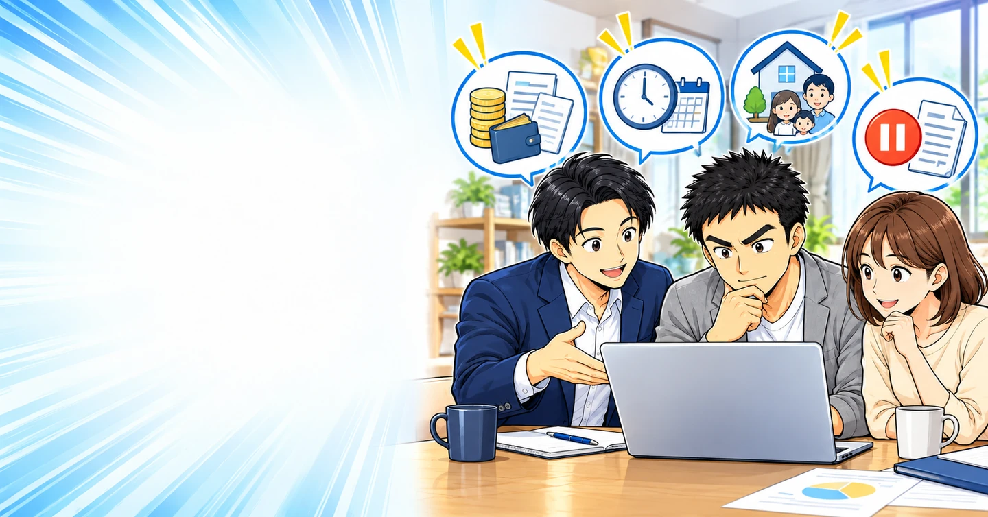 アフィリエイトを家族に説明するには？始める前に共有したいことの解説イラスト