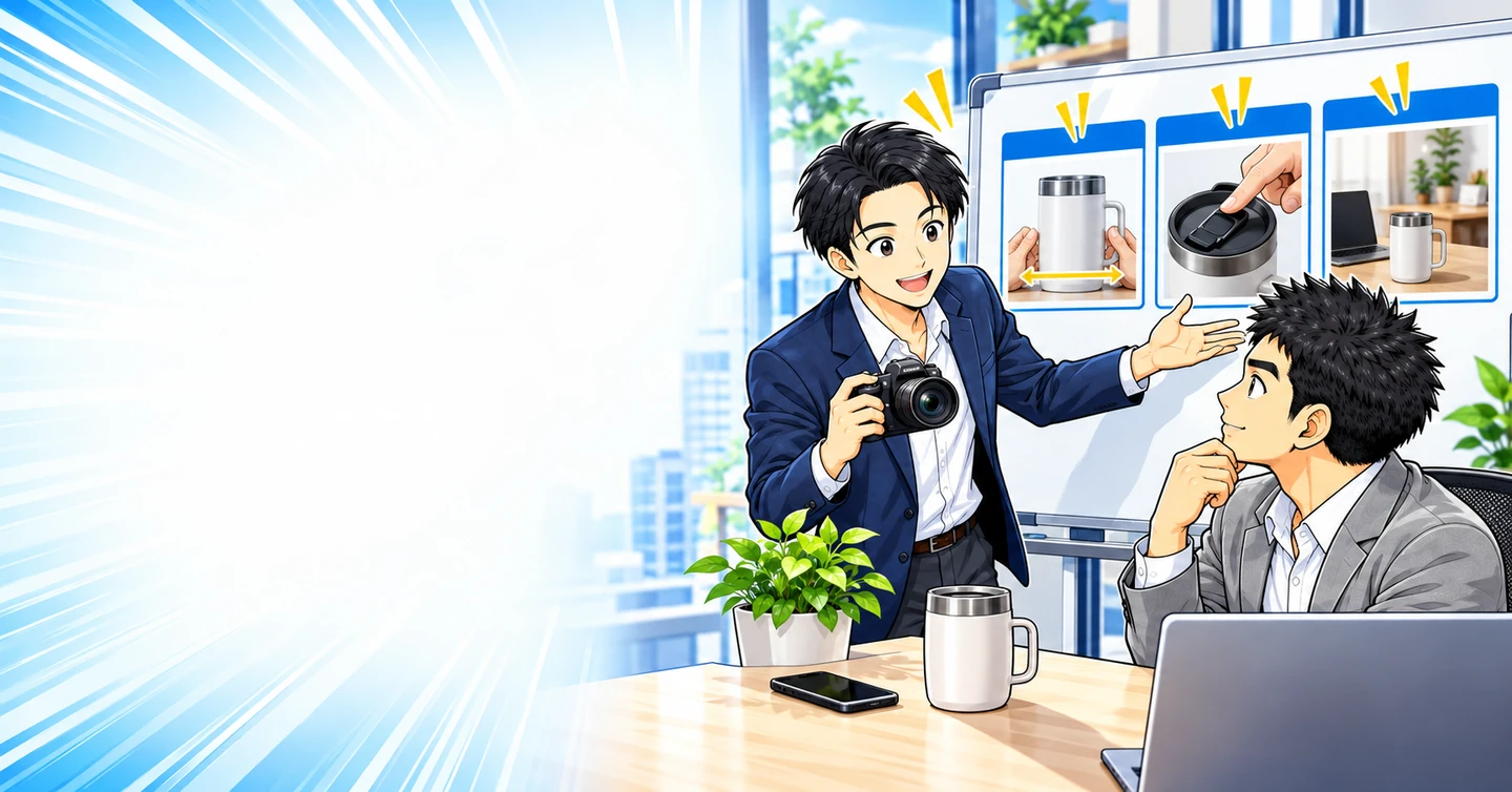 写真撮影が苦手でも商品を紹介できる？伝えるために練習したい撮り方の解説イラスト