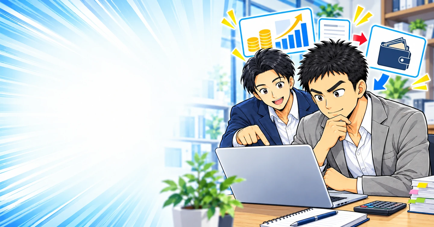 アフィリエイトの売上と利益はどう違う？初心者向けの収支表の作り方の解説イラスト