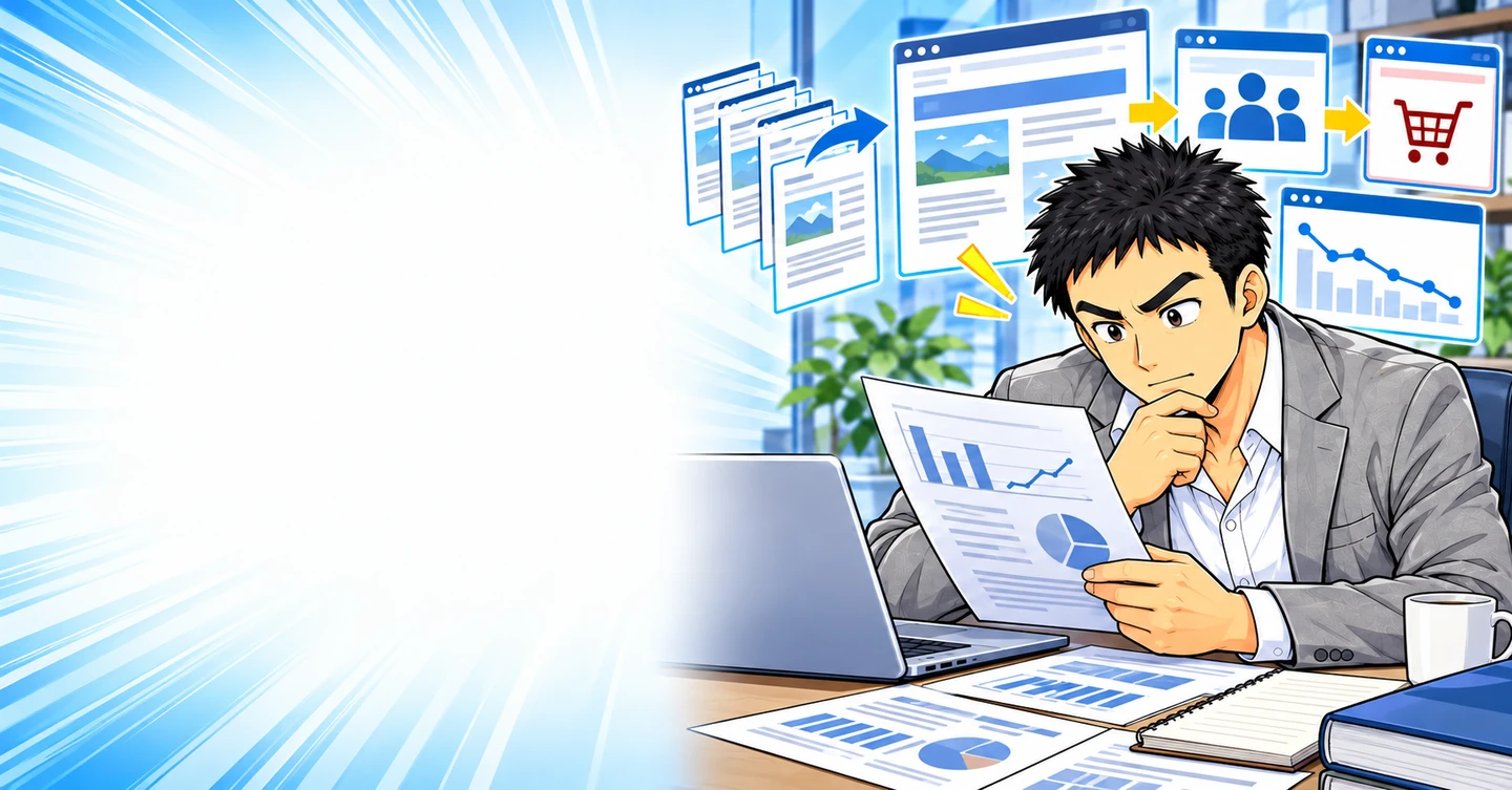 毎日更新しているのに稼げない。それは努力する場所を間違えているの解説イラスト