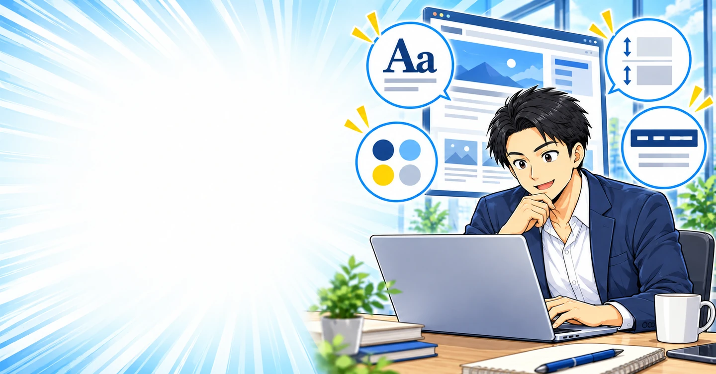 ブログのデザインはどこまで整えてから始める？読みやすさの最低限の解説イラスト