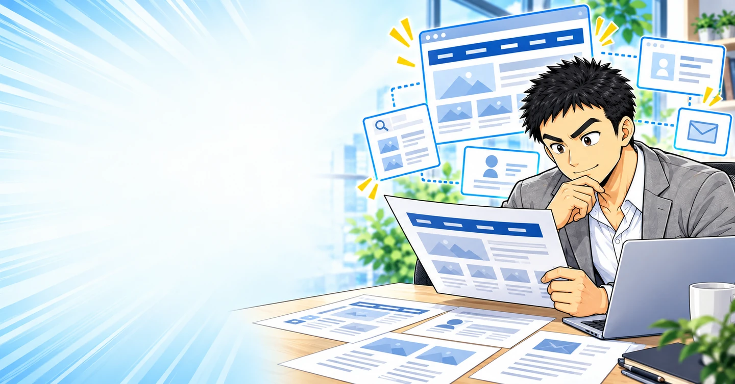 ブログのヘッダーメニューには何を置く?初めての読者が迷わない案内の解説イラスト