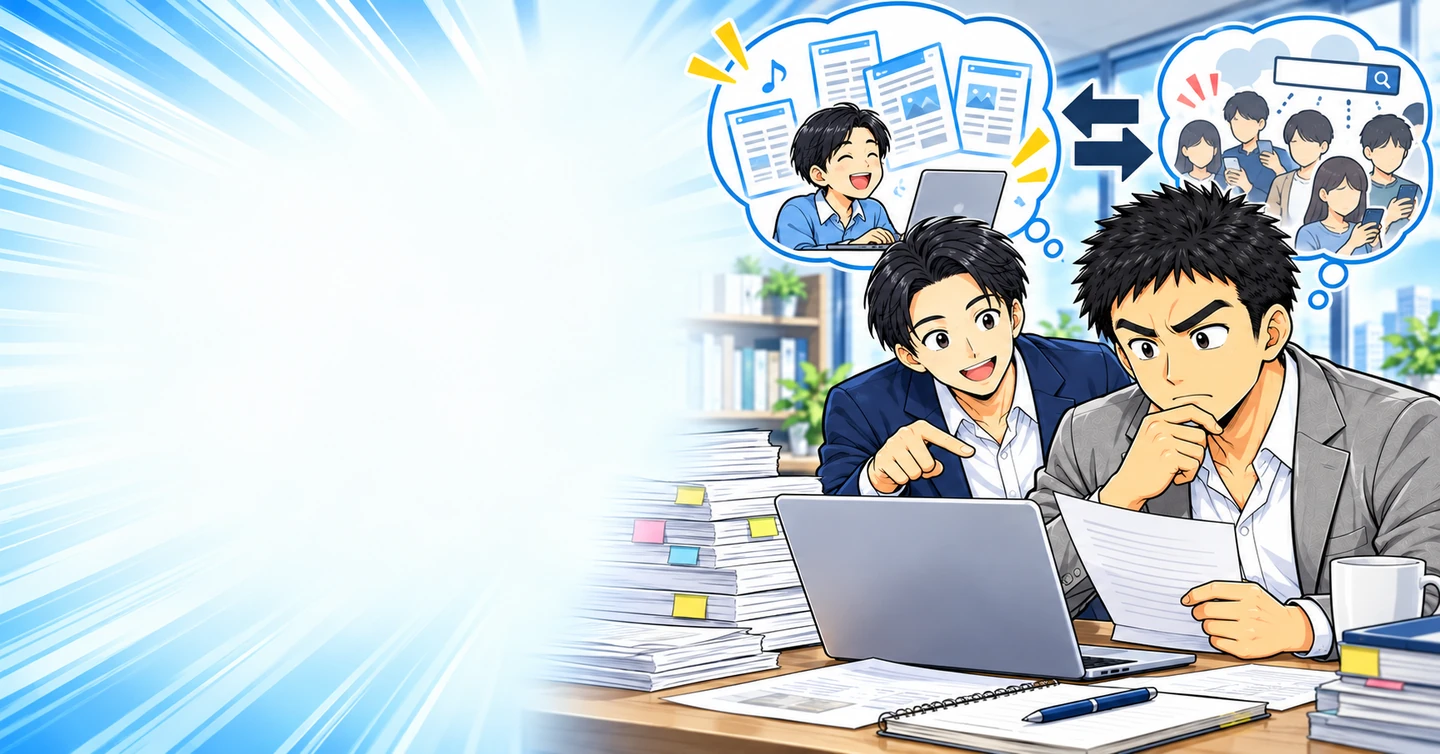 ブログを書くことが目的になった瞬間、収益化から遠ざかるの解説イラスト