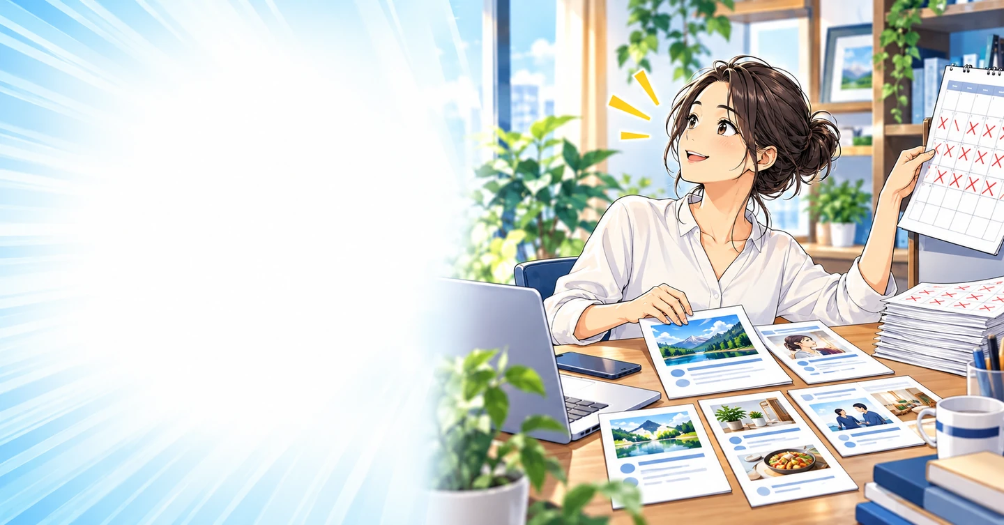 毎日何か投稿しなきゃ、をやめた後に残したい発信の解説イラスト
