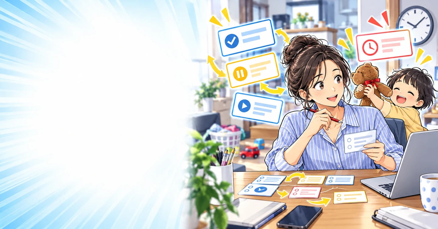 予定が突然変わる生活では、締め切りのある仕事をどう選ぶ？の解説イラスト