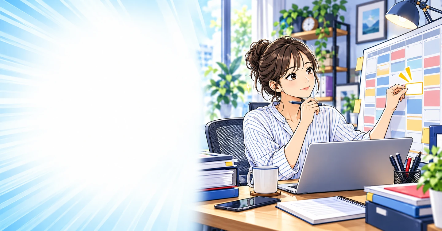 予定表が埋まるほど不安になる｜受注が多いのに余裕がない人への解説イラスト