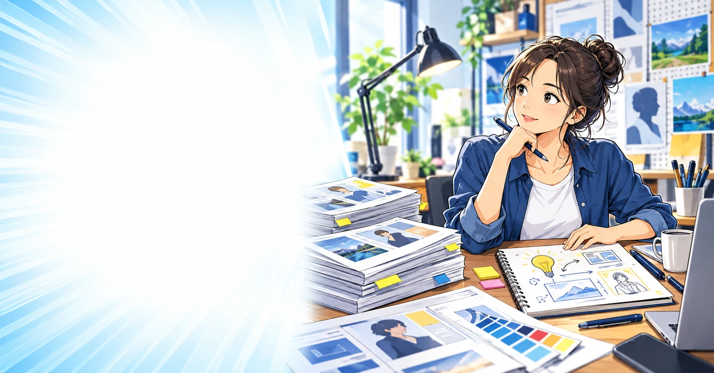 他人の実績ばかり増える制作者が、自分の企画を持つまでの解説イラスト
