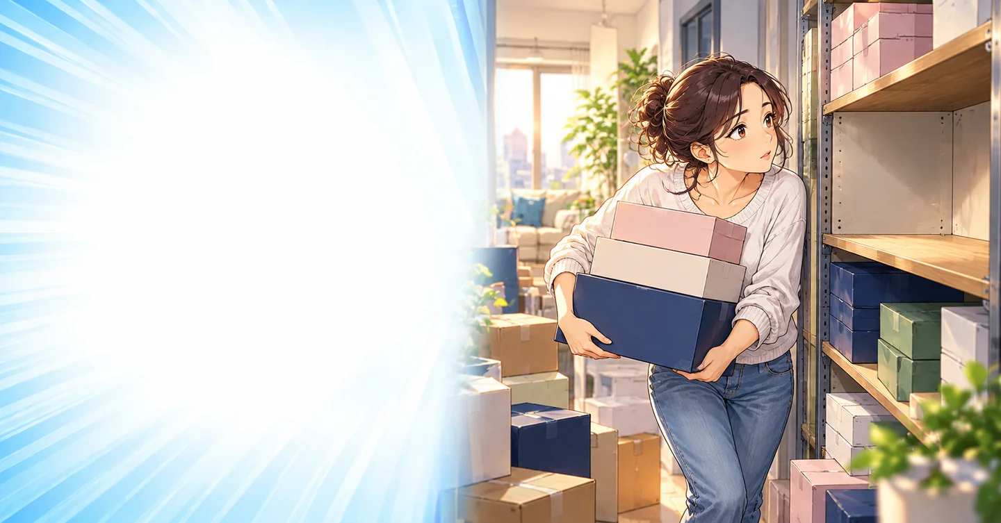 仕入れた瞬間は全部「売れる予定」だった｜売れ残り在庫との共同生活の解説イラスト