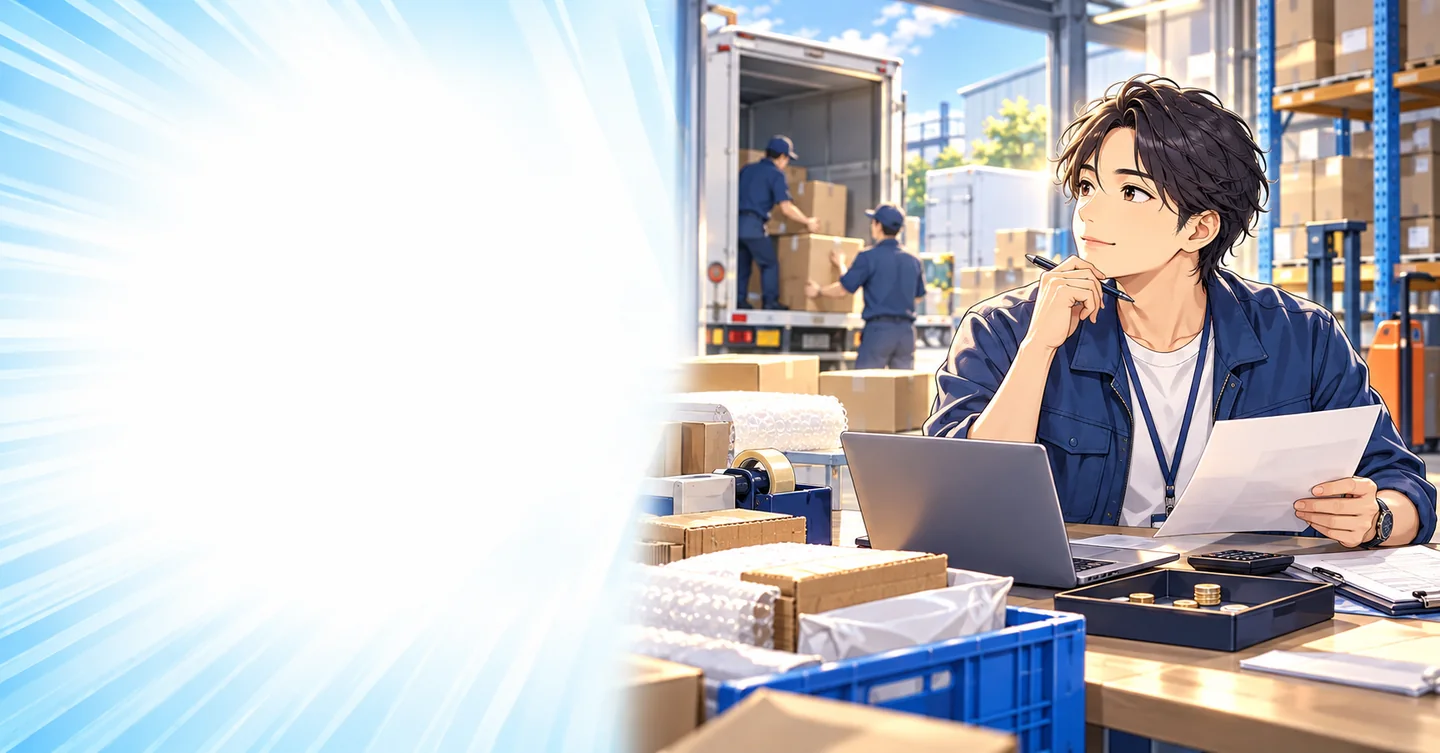 倉庫も配送も任せたら、利益まで出荷されていた|物販外注の料金表を読むの解説イラスト