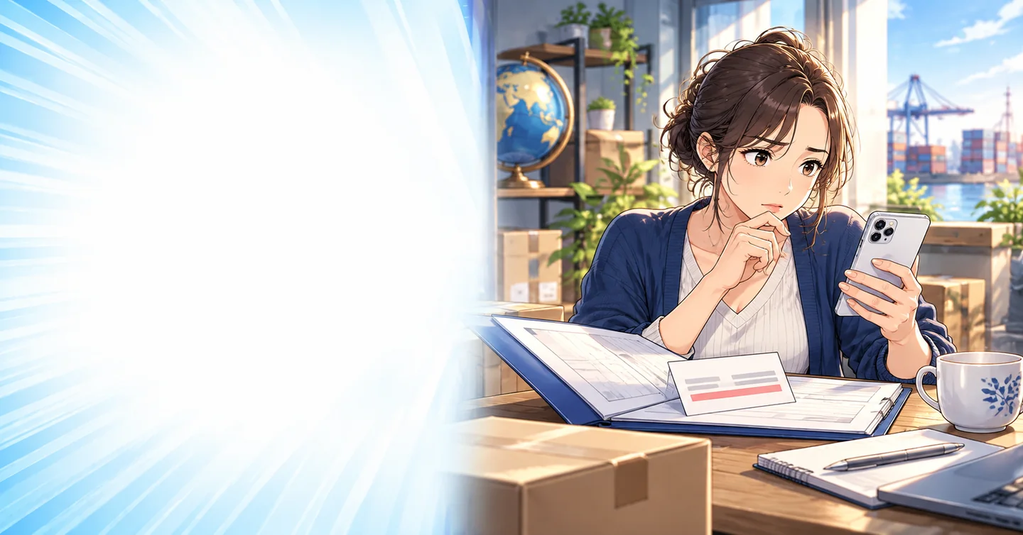 仕入れ代を送ったら、担当者まで出荷待ちになった｜海外仕入れと詐欺の見分け方の解説イラスト