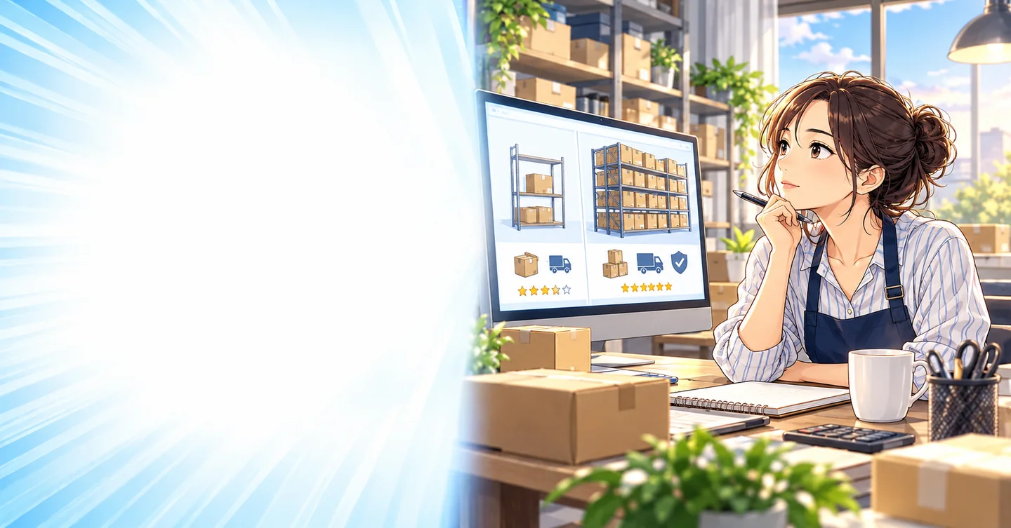 同じ商品を出せば売れる？Amazon・楽天・メルカリで始まる価格と資金力の勝負の解説イラスト