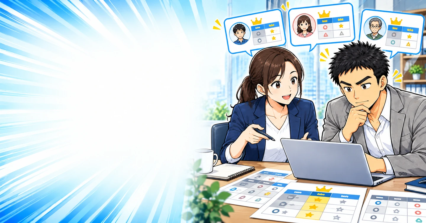 比較記事を作ったのに売れないサイトには、決定的なものが欠けているの解説イラスト