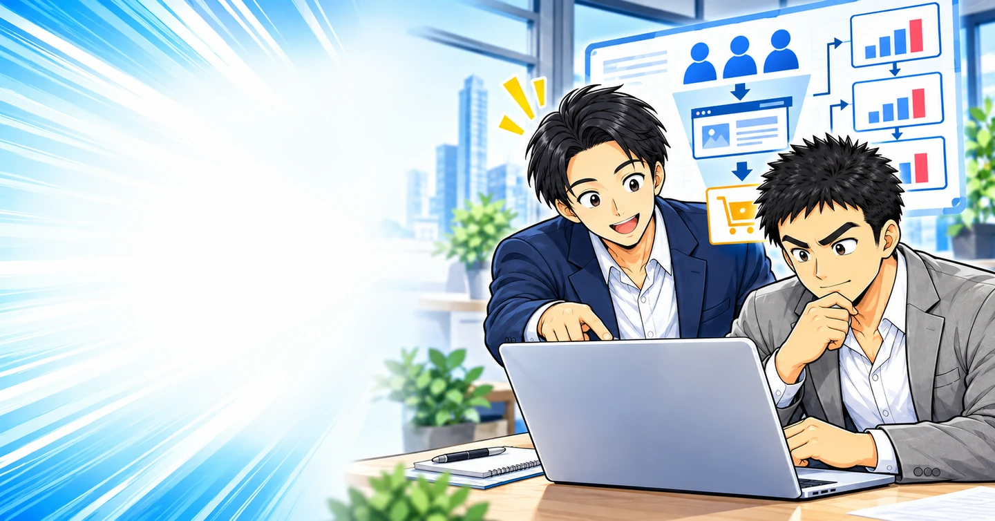成約率を知らずに、どうやって売上を改善するのですか？の解説イラスト
