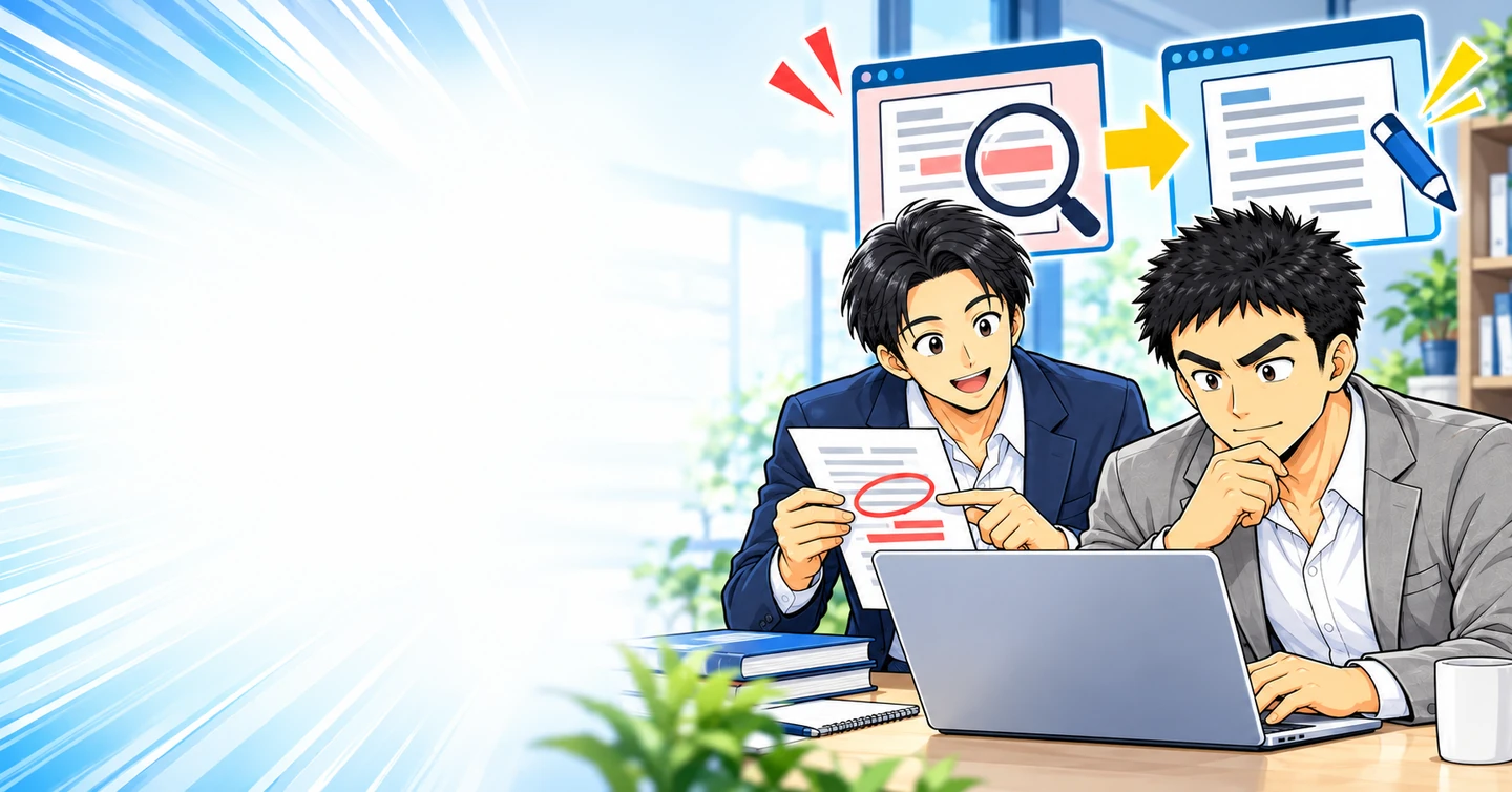 ブログの間違いを指摘されたら?確認・訂正・返信の進め方の解説イラスト