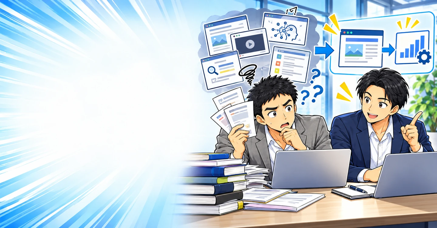 ノウハウを集め続ける人ほど、いつまでも稼げないの解説イラスト