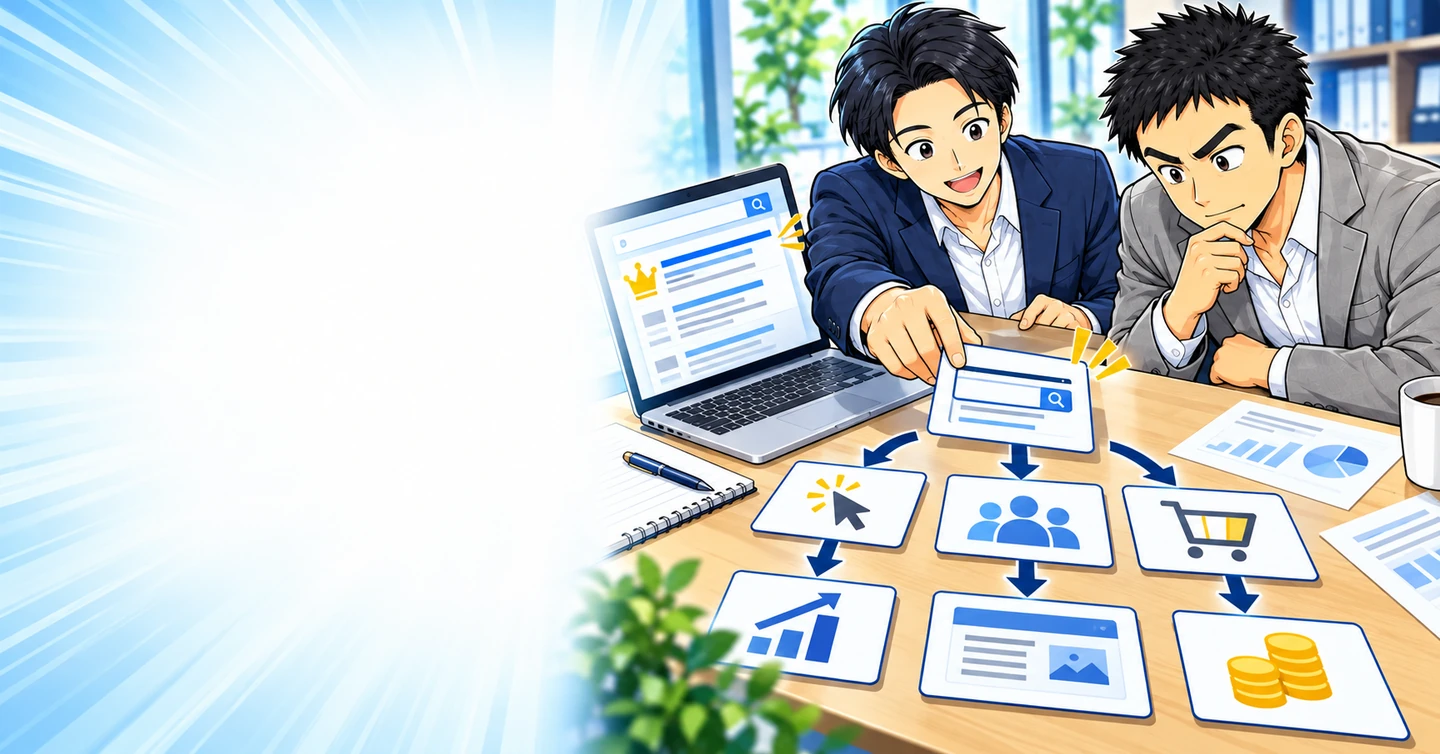 検索1位を取ることが、アフィリエイトのゴールではないの解説イラスト