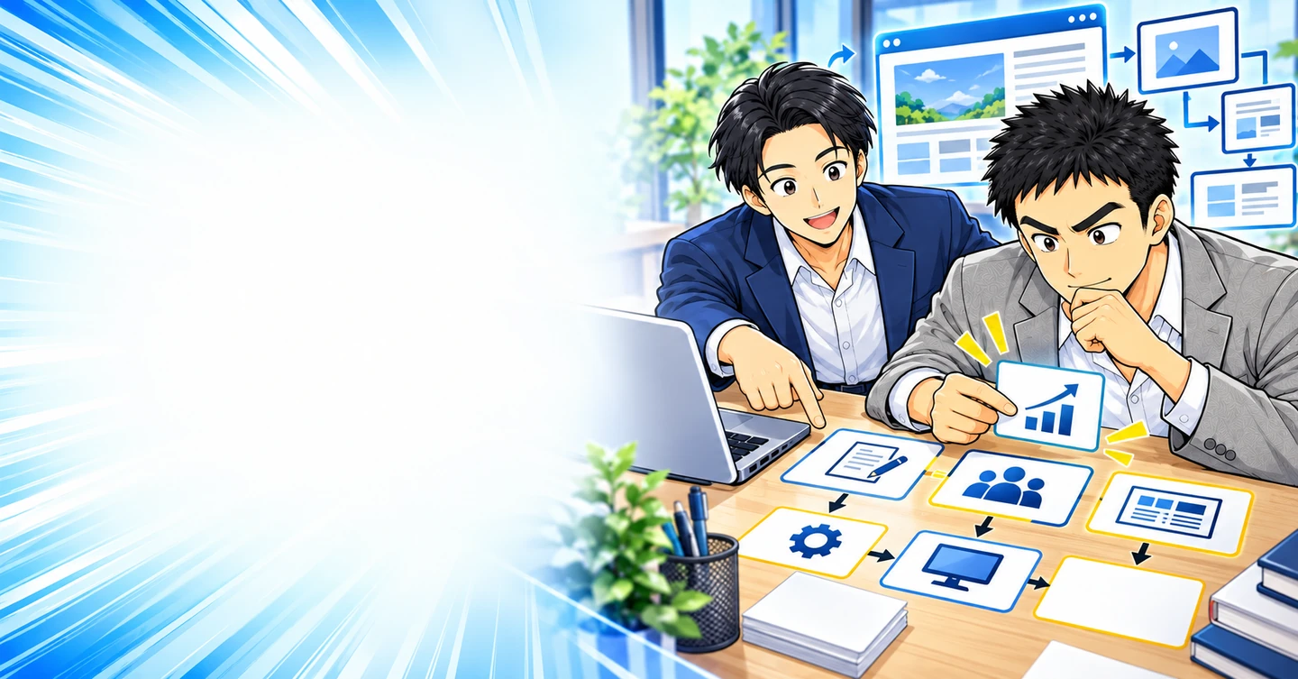 あなたがいなくても成長する。それが本当に作るべきWEBメディアですの解説イラスト