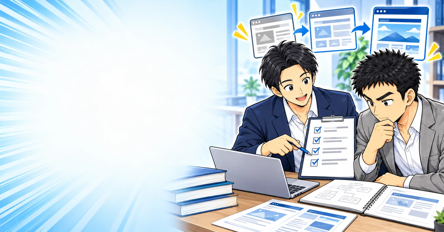 アフィリエイト塾を渡り歩く前に、一つのサイトを完成させてくださいの解説イラスト