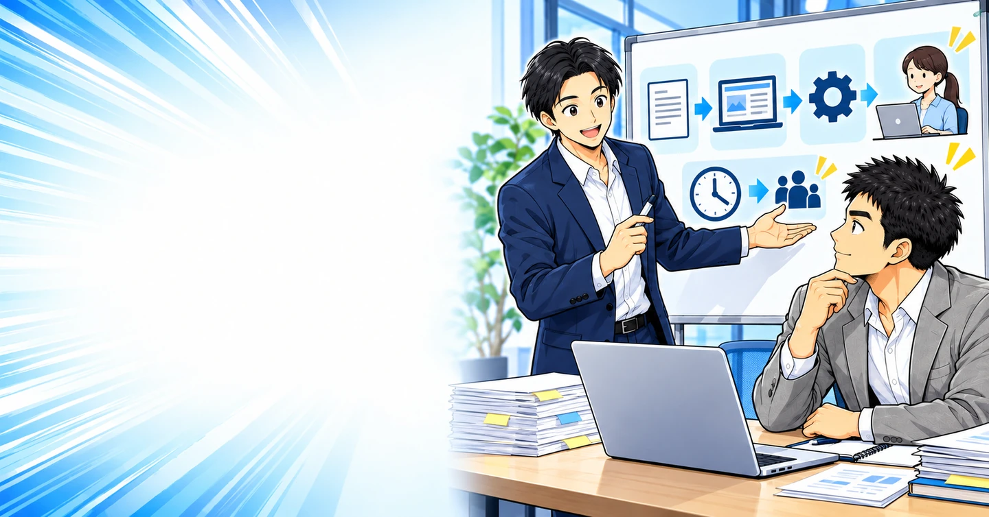 一人で全部やることを、低コスト経営だと思っていませんか?の解説イラスト