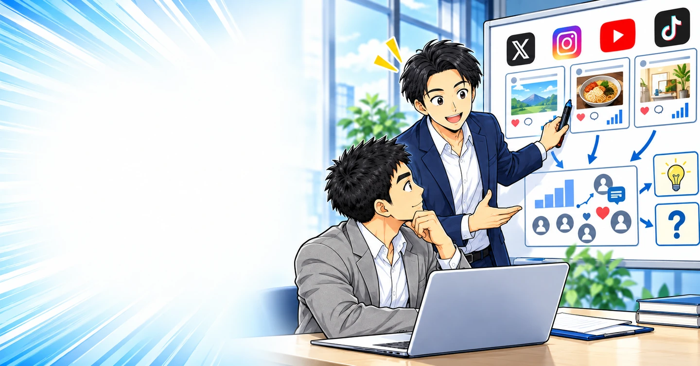 ブログを開設する前にSNSで題材を試すには？反応から分かることと限界の解説イラスト
