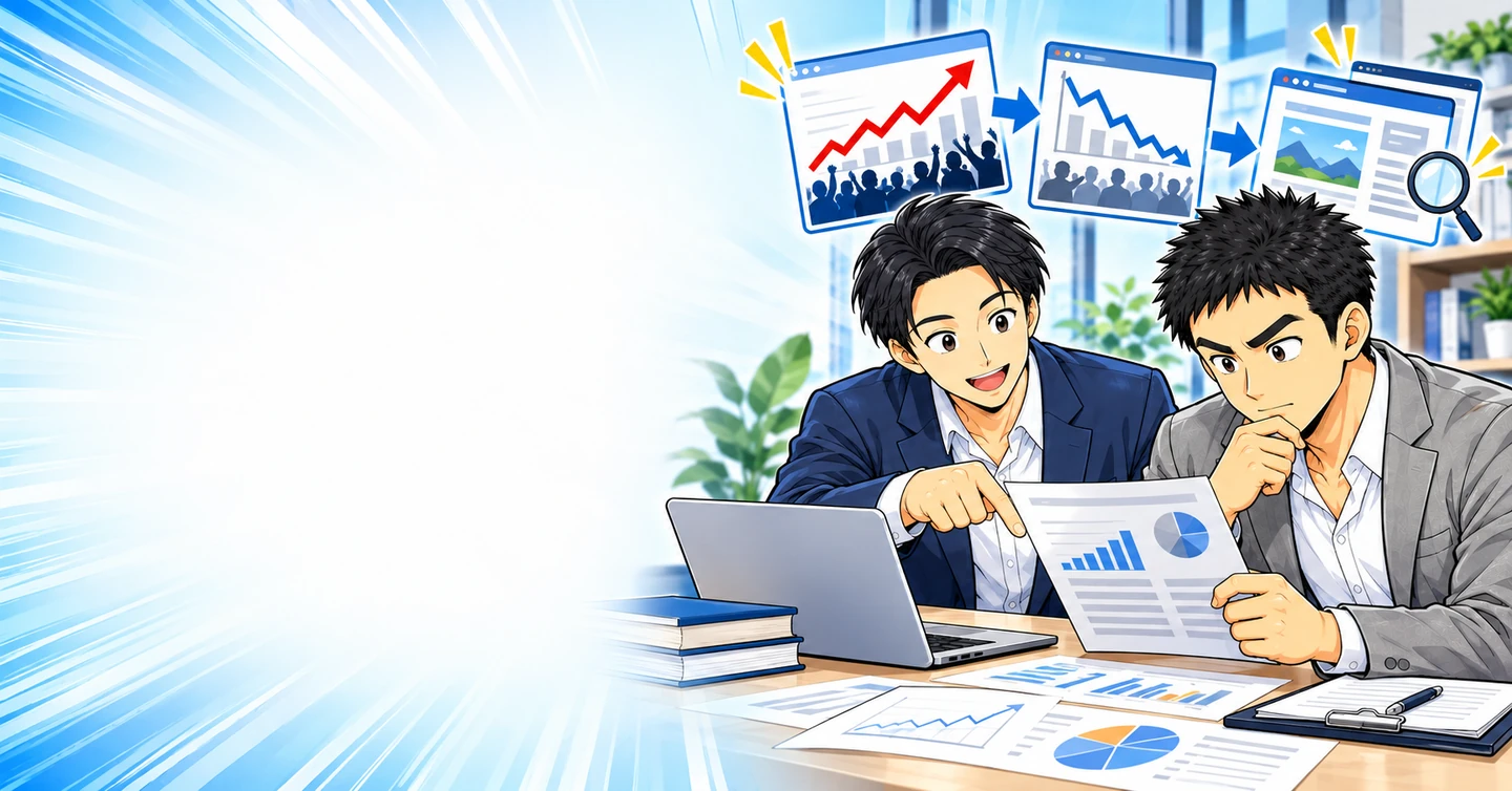 流行してから参入する人は、いつも一歩遅いの解説イラスト