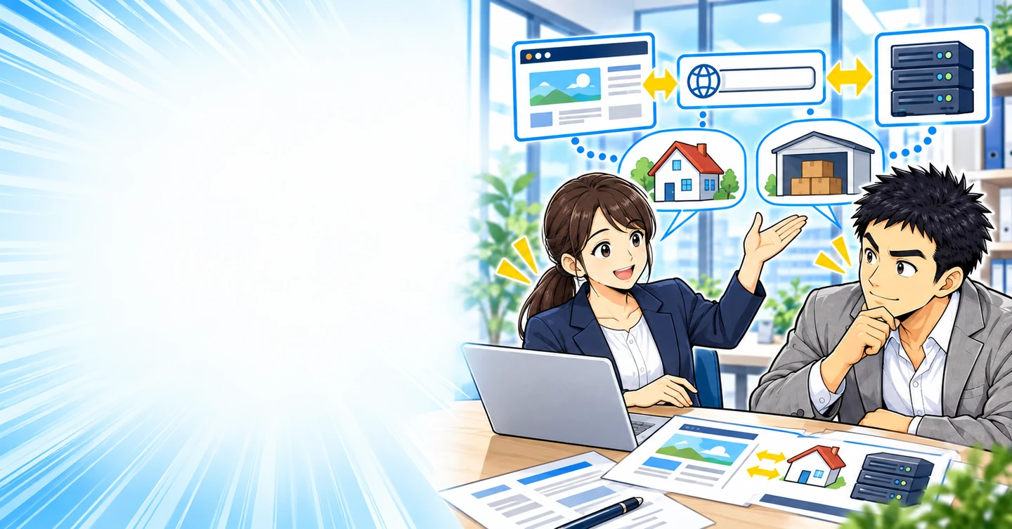 ブログの独自ドメインとは?サイト名・URL・サーバーとの関係を解説の解説イラスト