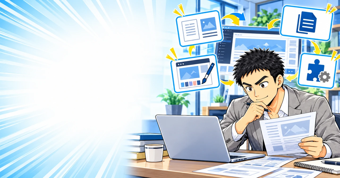 WordPressとは何をするもの？ブログ開設前に知りたい基本機能の解説イラスト